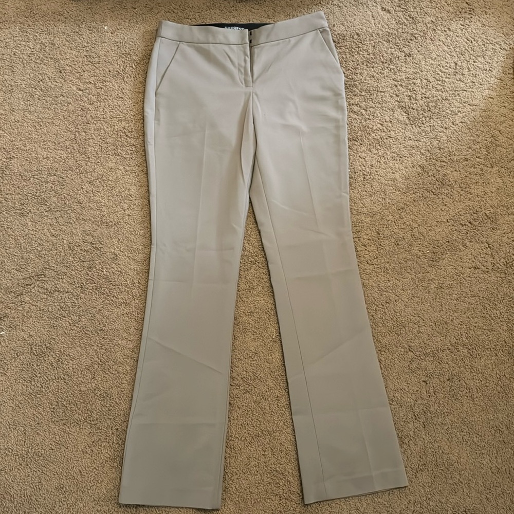 Tan Express Mid-Rise Columnist Dress Pant